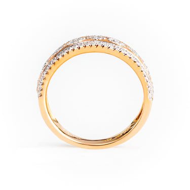 18K Rose Gold Tdw. 0.37ct Diamond Ring - 20686444 - H&H Jewellery Pty Ltd