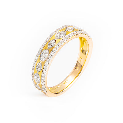 18K Rose Gold Tdw. 0.37ct Diamond Ring - 20686444 - H&H Jewellery Pty Ltd