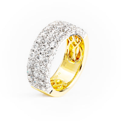 18K Yellow & White Gold Tdw. 2.01ct Diamond Ring - 20679132 - H&H Jewellery Pty Ltd