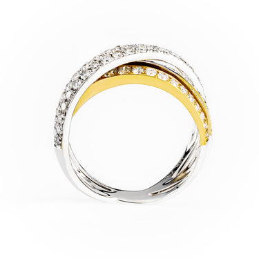 18K White & Yellow Gold Tdw. 1.28ct Diamond Ring | Diamond Engagement Rings Melbourne | Diamond Wedding Rings Melbourne | H&H Jewellery 