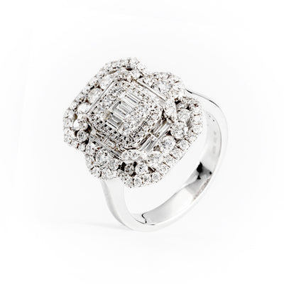 18K White Gold Tdw. 1.76ct Diamond Ring - 20683092 - H&H Jewellery Pty Ltd