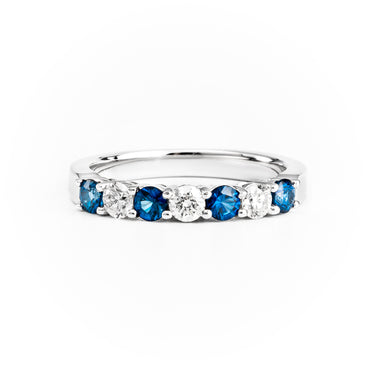 18K White Gold 0.54ct Sapphire & Diamond Ring | Sapphire Engagement Rings | Sapphire Jewellery Melbourne | Sapphire Jewellery Australia | Sapphire Wedding Rings | H&H Jewellery 