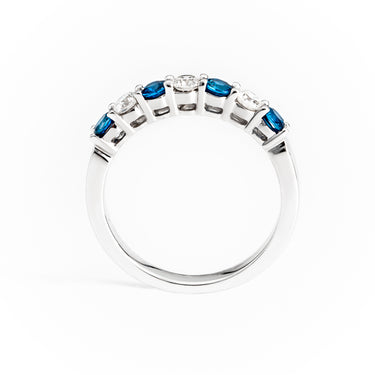 18K White Gold 0.54ct Sapphire & Diamond Ring | Sapphire Engagement Rings | Sapphire Jewellery Melbourne | Sapphire Jewellery Australia | Sapphire Wedding Rings | H&H Jewellery 