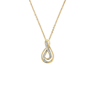 9K Yellow Gold Tdw. 0.10ct Diamond Pendant - 20717193 - H&H Jewellery Pty Ltd