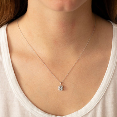 9K White Gold Aquamarine and Diamond Pendant - 20718657 - H&H Jewellery Pty Ltd