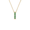 9K Yellow Gold Emerald and Diamond Pendant | Emerald Emerald Necklaces & Pendants Melbourne | Emerald Emerald Necklaces & Pendants Australia | H&H Jewellery