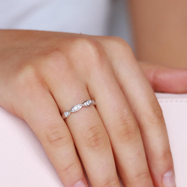 9K White Gold Tdw. 0.10ct Diamond Band Ring -  20704926 - H&H Jewellery Pty Ltd