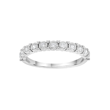 9K White Gold Tdw. 0.25ct Diamond Band Ring - 20713645 - H&H Jewellery Pty Ltd