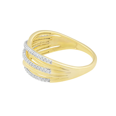 9K Yellow Gold Tdw. 0.20ct Diamond Ring - 20717285 - H&H Jewellery Pty Ltd