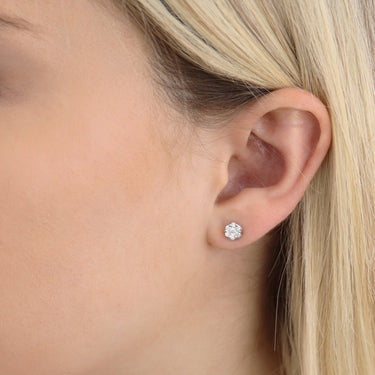9K White Gold Tdw. 0.33ct Cluster Stud Diamond Earrings - 20717247 - H&H Jewellery Pty Ltd