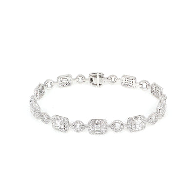 18K White Gold Tdw. 4.32ct Diamond Tennis Bracelet | Gold and Diamond Tennis Bracelet Melbourne | Gold and Diamond Tennis Bracelet Australia | H&H Jewellery