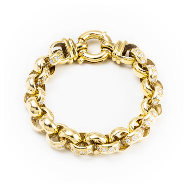 9K Yellow Gold Australian Made Cubic Ziroconia Belcher Bracelet | Diamond Tennis Bracelet Melbourne | Diamond Tennis Bracelet Australia | H&H Jewellery