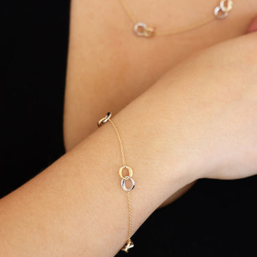 9K Yellow and White Gold Bracelet | Gold and Diamond Bracelets Melbourne | Gold and Diamond Bracelets Australia | H&H Jewellery