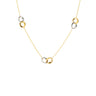 9K Yellow And White Gold Double Ring Necklace - WSGD90188.BIC - H&H Jewellery Pty Ltd