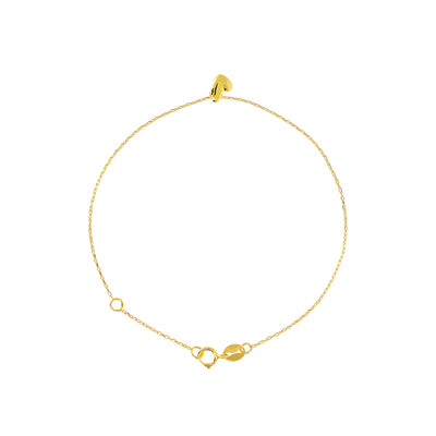 9K Yellow Gold Drop Heart Bracelet  | Gold and Diamond Bracelets Melbourne | Gold and Diamond Bracelets Australia | H&H Jewellery