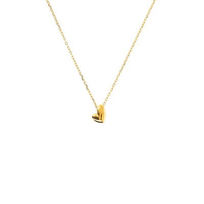 9K Yellow Gold Drop Heart Necklace - WSGD90213.YG - H&H Jewellery Pty Ltd
