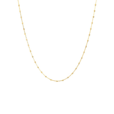 9K Yellow Gold Beaded Chain Necklace - WSGD90300.YG - H&H Jewellery Pty Ltd