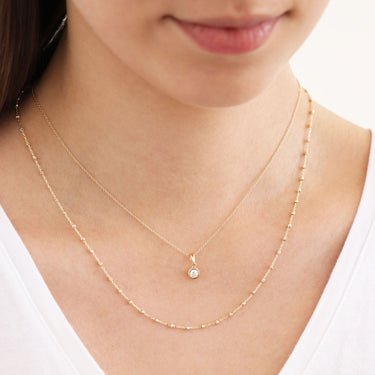 9K Yellow Gold Beaded Chain Necklace - WSGD90300.YG - H&H Jewellery Pty Ltd