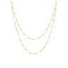 9K Yellow Gold Beaded Double Chain Necklace - WSGD90302.YG - H&H Jewellery Pty Ltd