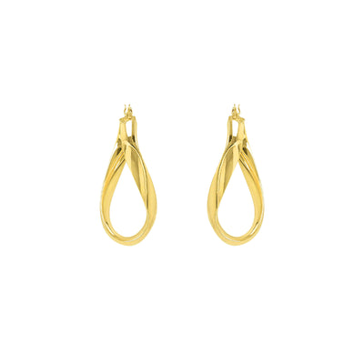 9K Yellow Gold Twisted Hoop Earrings - WSGD90326.YG - H&H Jewellery Pty Ltd