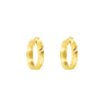 9K Yellow Gold Tube Ripple Hoop Earrings - WSGD90335.YG - H&H Jewellery Pty Ltd
