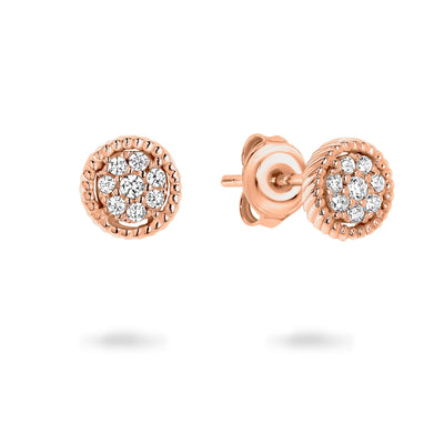 MICA ROSE GOLD EARRING - H&H Jewellery Pty Ltd