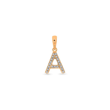 9K Gold Diamond 'A' Initial Pendant - DSSP-A - H&H Jewellery Pty Ltd