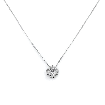 18K White Gold Tdw. 0.26 Diamond Necklace - 20727789 - H&H Jewellery Pty Ltd