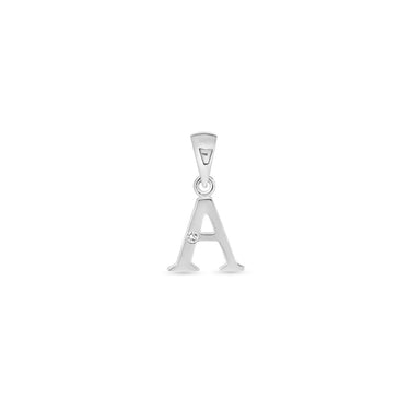 9K Gold Single Diamond 'A' Initial Pendant - DSNP-A - H&H Jewellery Pty Ltd