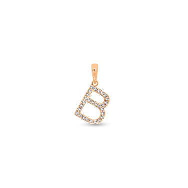 9K Gold Diamond 'B' Initial Pendant - DSSP-B - H&H Jewellery Pty Ltd