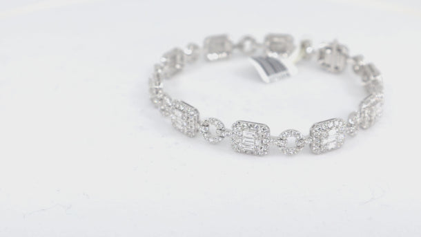 18K White Gold Tdw. 4.32ct Diamond Tennis Bracelet | Gold and Diamond Tennis Bracelet Melbourne | Gold and Diamond Tennis Bracelet Australia | H&H Jewellery