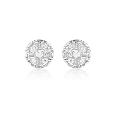MINI MOSAIC SILVER EARRINGS - H&H Jewellery Pty Ltd