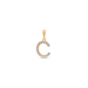 9K Gold Diamond 'C' Initial Pendant - DSSP-C - H&H Jewellery Pty Ltd