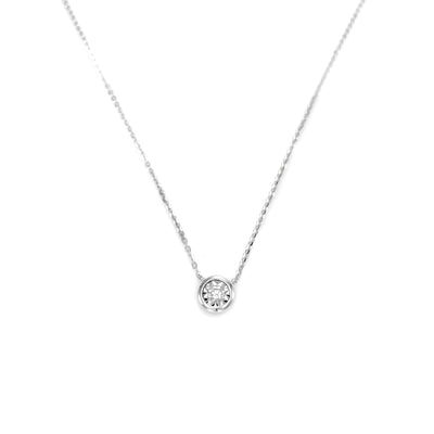 18K White Gold 0.07ct Diamond Necklace - 20727796 - H&H Jewellery Pty Ltd