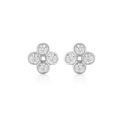 STELLAR LIGHTS SILVER TWINKLE STUDS - H&H Jewellery Pty Ltd