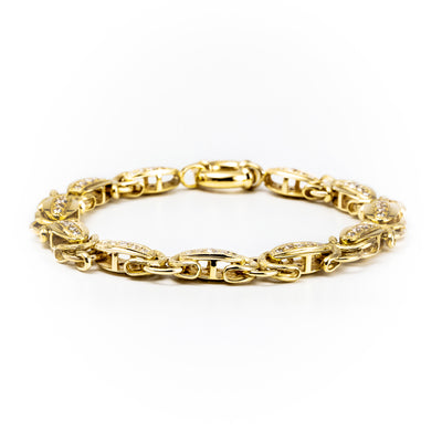 9K Yellow Gold Australian Made Cubic Zirconia Bracelet  | Gold and Diamond Tennis Bracelet Melbourne | Gold and Diamond Tennis Bracelet Australia | H&H Jewellery