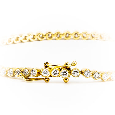 18K Yellow Gold Tdw. 2.16ct Diamond Tennis Bracelet  | Gold and Diamond Tennis Bracelet Melbourne | Gold and Diamond Tennis Bracelet Australia | H&H Jewellery