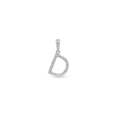 9K Gold Diamond 'D' Initial Pendant - DSSP-D - H&H Jewellery Pty Ltd