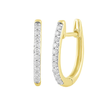 9K Yellow Gold Tdw. 0.15ct Diamond Huggies | Diamond Huggies Melbourne | Diamond Huggies | H&H Jewellery 