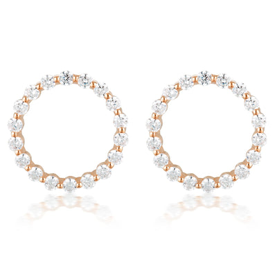 LARGE CIRCLE OF LIFE EARRING - ROSE GOLD - H&H Jewellery Pty Ltd