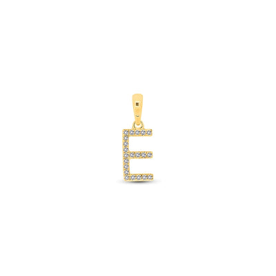 9K Gold Diamond 'E' Initial Pendant - DSSP-E - H&H Jewellery Pty Ltd