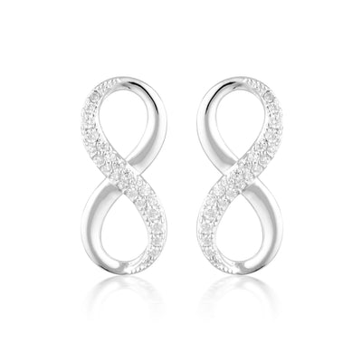 FOREVER INFINTY EARRINGS - SILVER - H&H Jewellery Pty Ltd