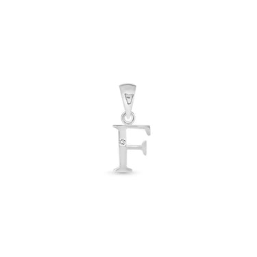 9K Gold Single Diamond 'F' Initial Pendant - DSNP-F - H&H Jewellery Pty Ltd