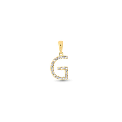 9K Gold Diamond 'G' Initial Pendant - DSSP-G - H&H Jewellery Pty Ltd