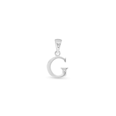 9K Gold Single Diamond 'G' Initial Pendant - DSNP-G - H&H Jewellery Pty Ltd