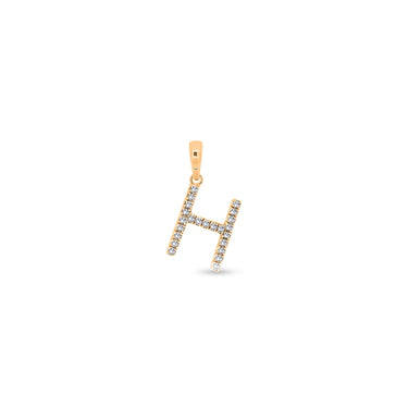 9K Gold Diamond 'H' Initial Pendant - DSSP-H - H&H Jewellery Pty Ltd