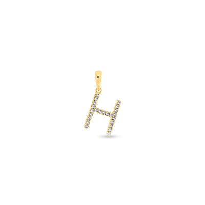 9K Gold Diamond 'H' Initial Pendant - DSSP-H - H&H Jewellery Pty Ltd