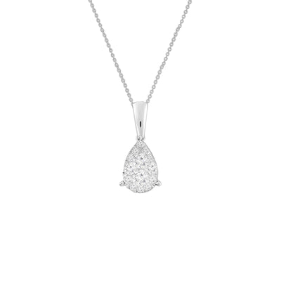 9K White Gold Tdw. 0.50ct Diamond Pendant - 20713942 - H&H Jewellery Pty Ltd