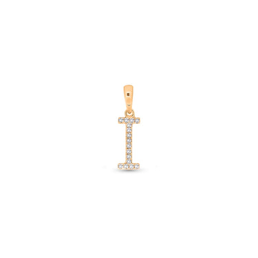 9K Gold Diamond 'I' Initial Pendant - DSSP-I - H&H Jewellery Pty Ltd
