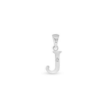 9K Gold Single Diamond 'J' Initial Pendant - DSNP-J - H&H Jewellery Pty Ltd